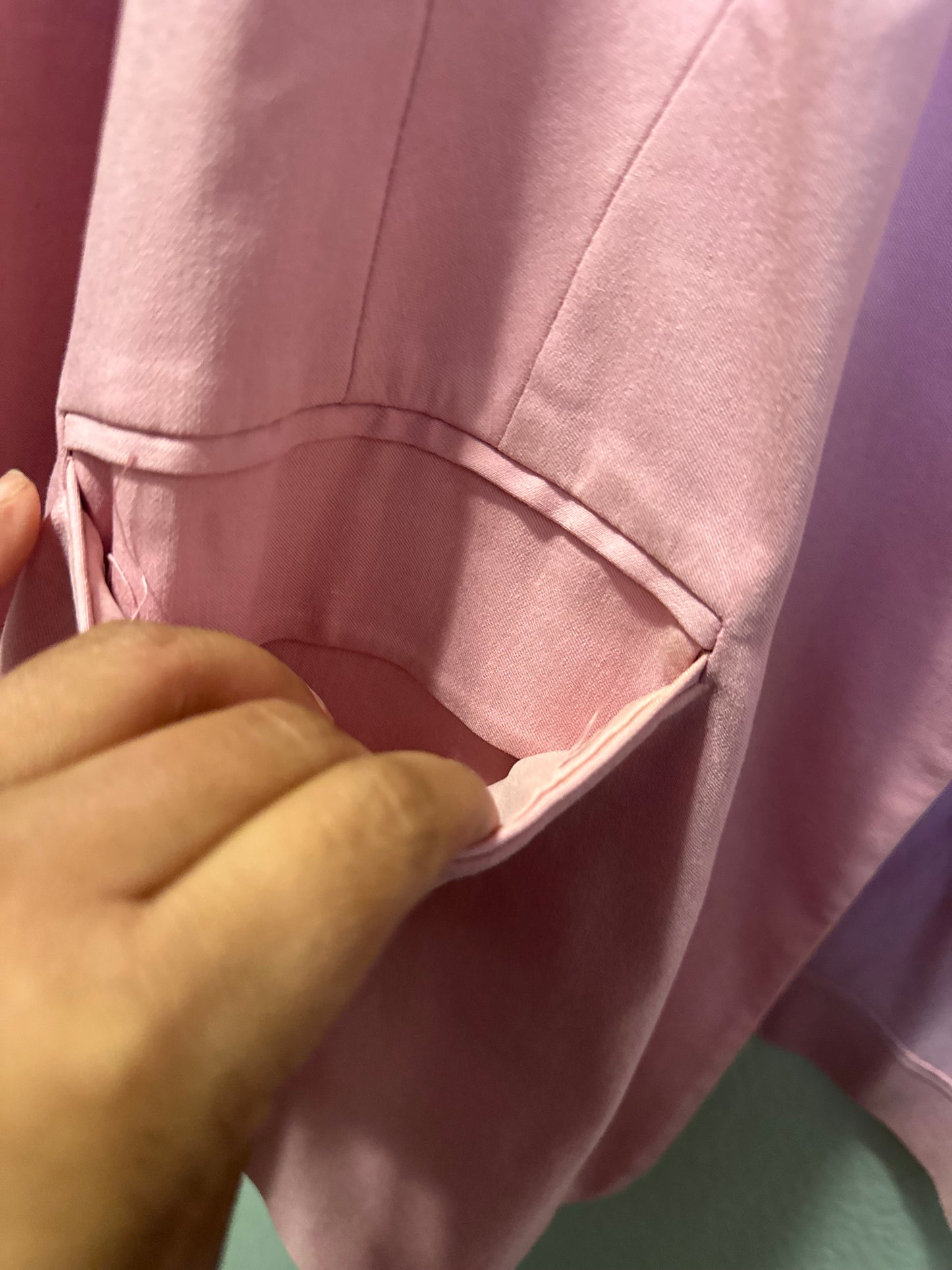 Size 4x (26) blush, pink lame Bryant blazer