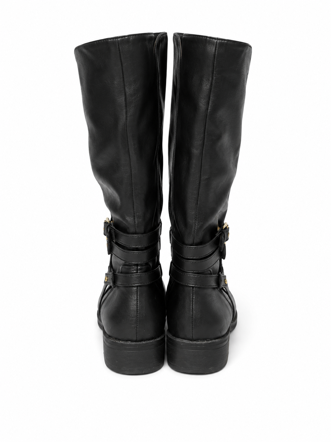 Size 11 wide knee-high black Rider boots