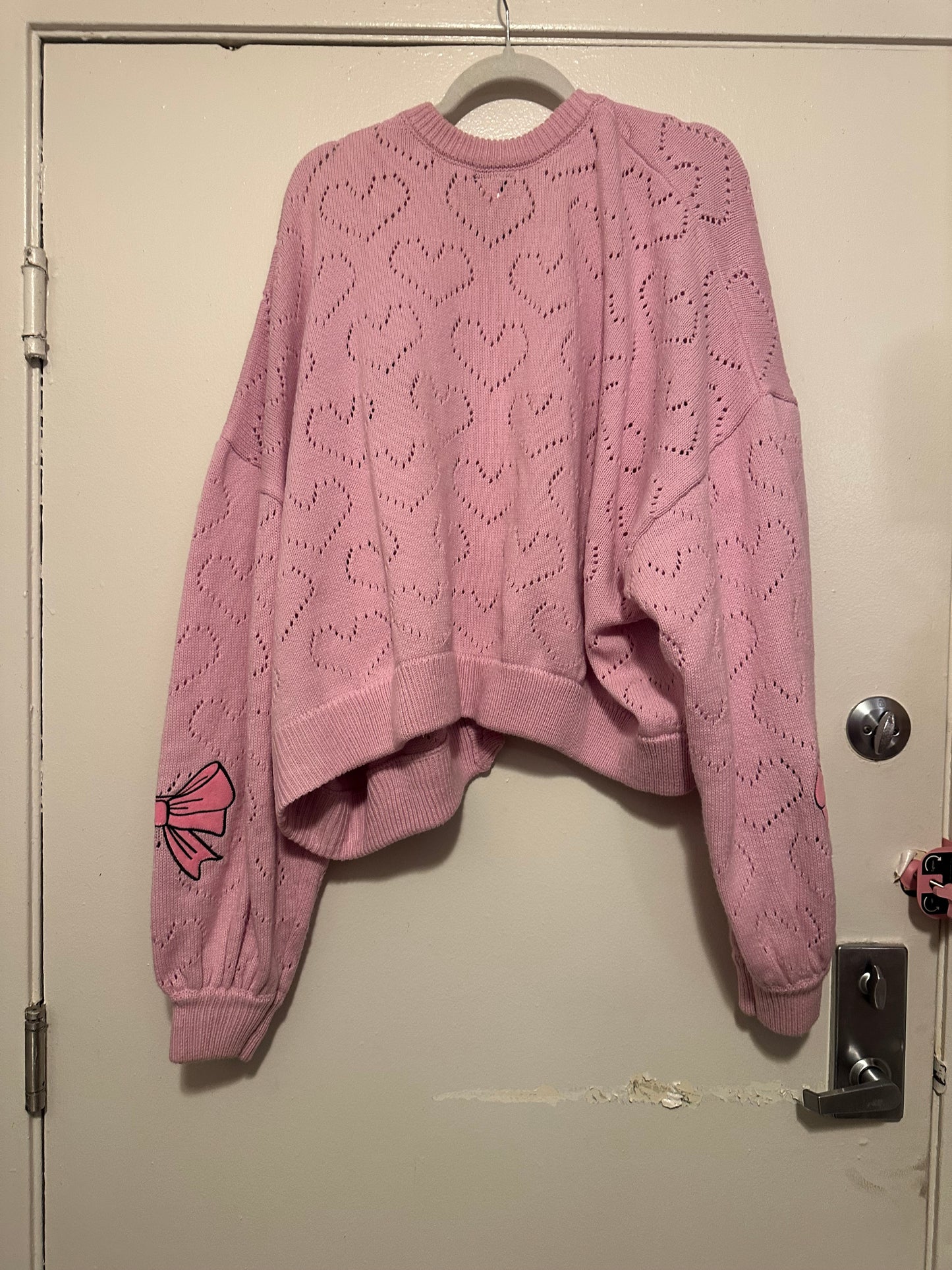 Size 5x (28) Disney The Aristocats Marie heart stitch plus size crop cardigan