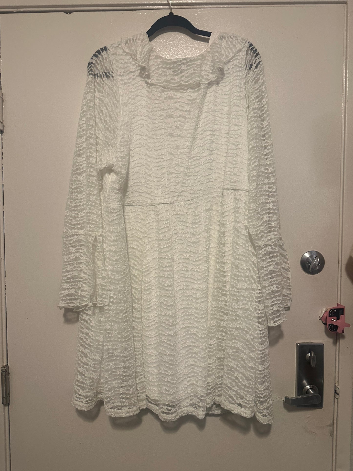 Size 4x (26) Torrid White Lace Mini Dress