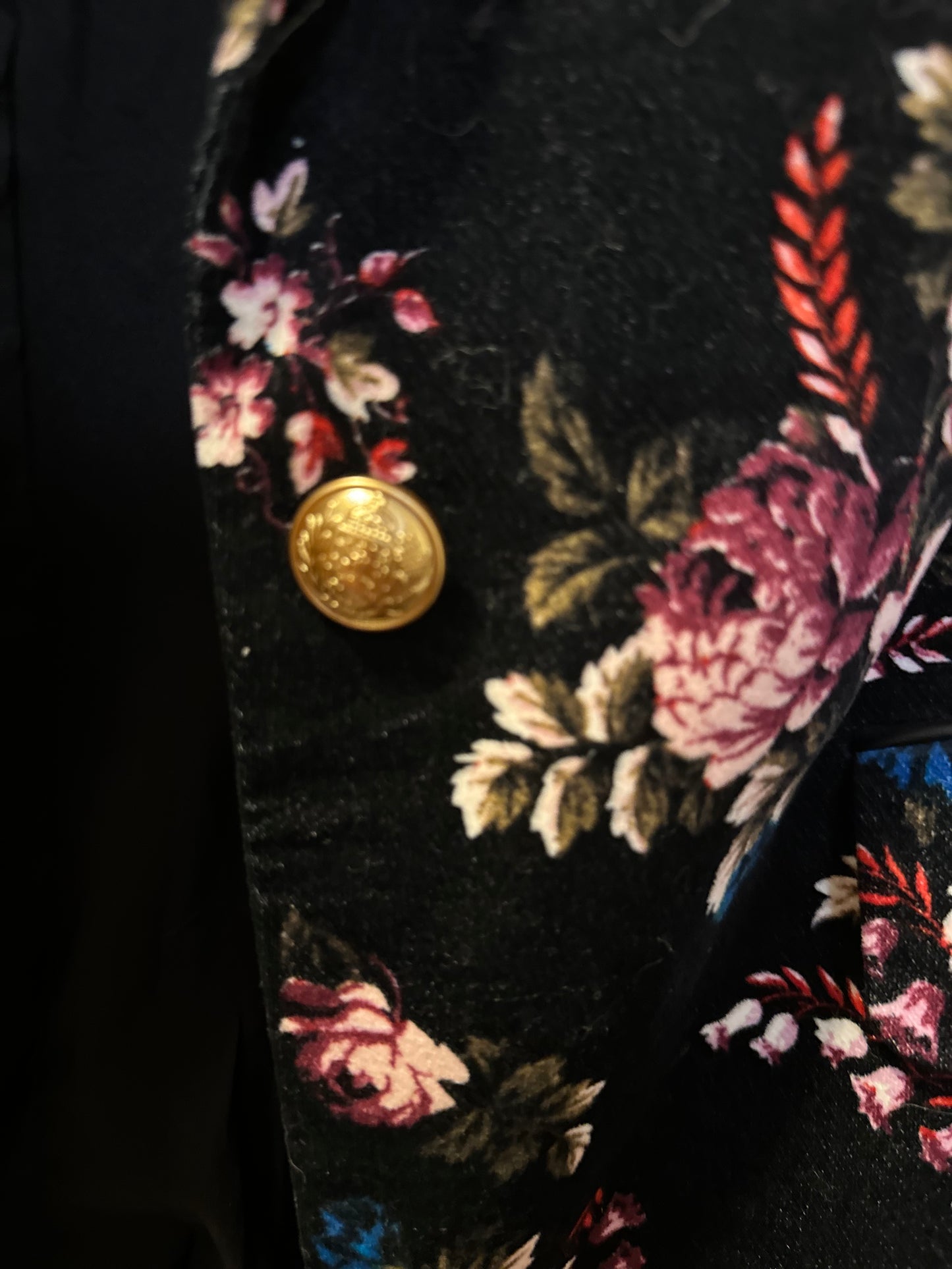 Size 4x (26) suede floral blazer from Lane Bryant