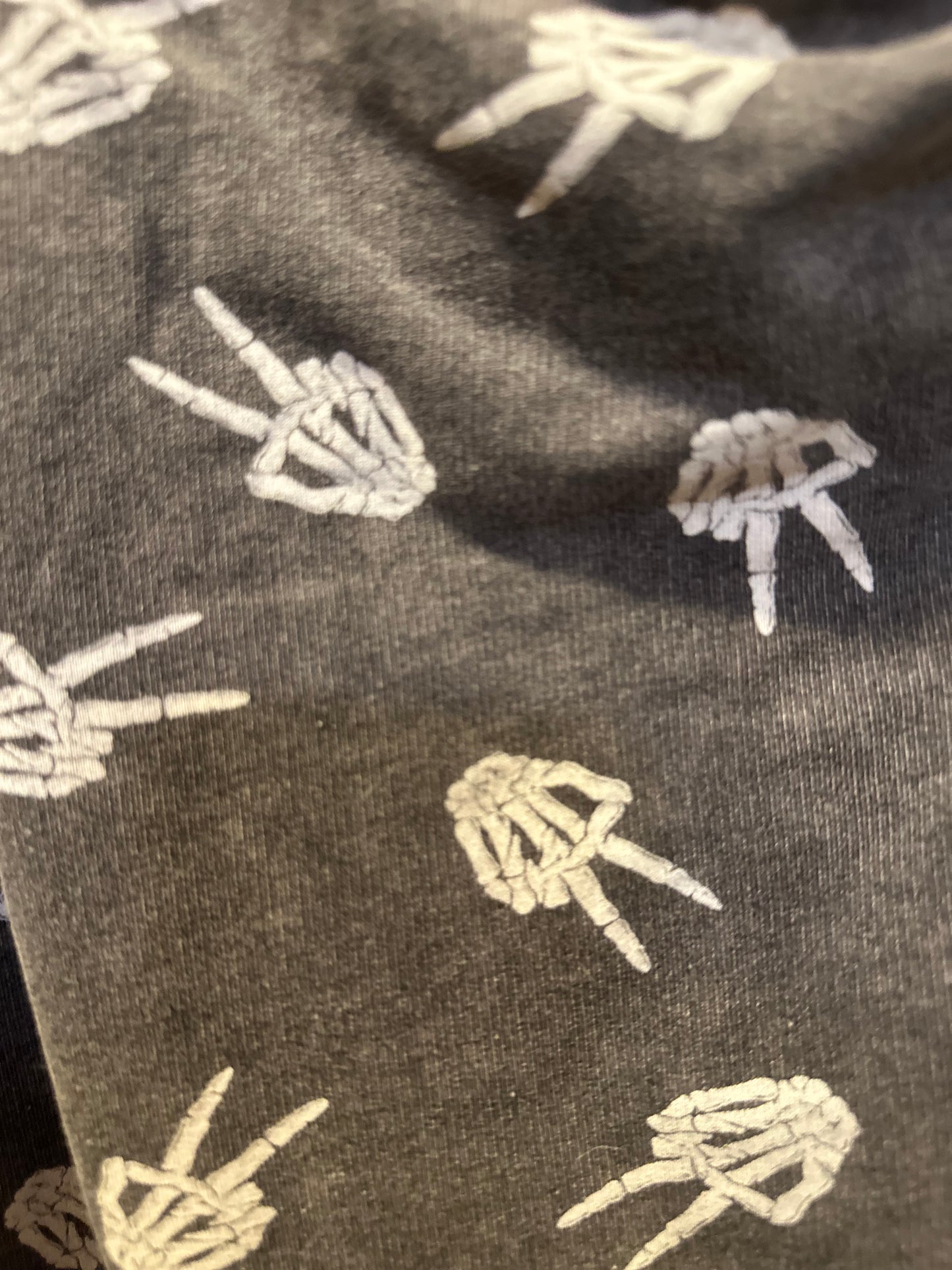 Size 6x (30) Torrrid/Lovesick Peace Skeleton - Black French Terry Off Shoulder Tunic Sweatshirt
