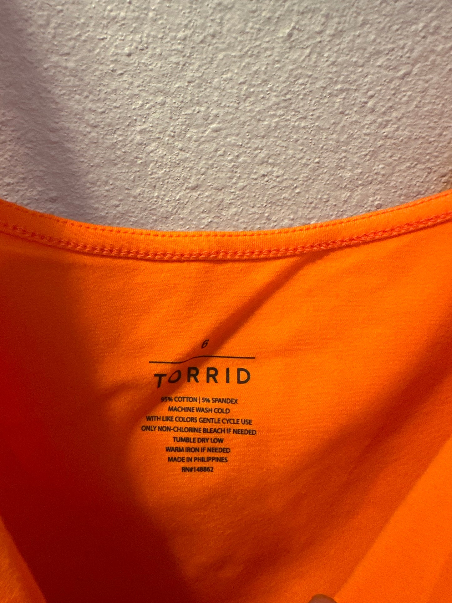 Size 6x (30) orange Torrid tank top