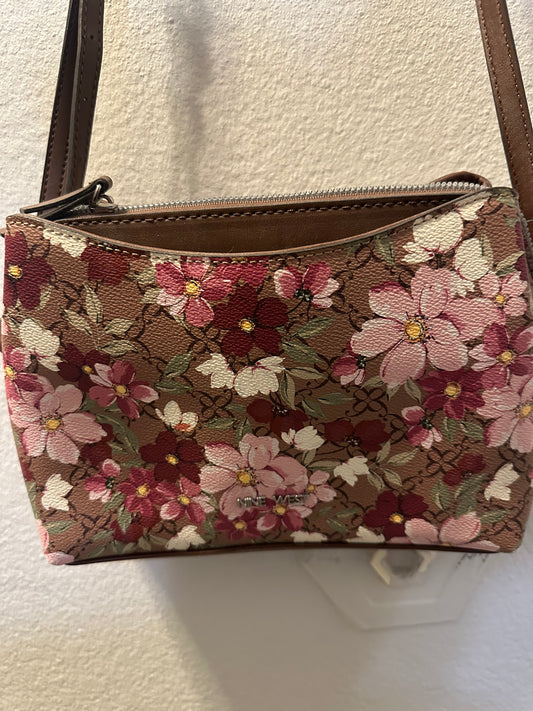 Nine West Green & Floral Cross Body Bag
