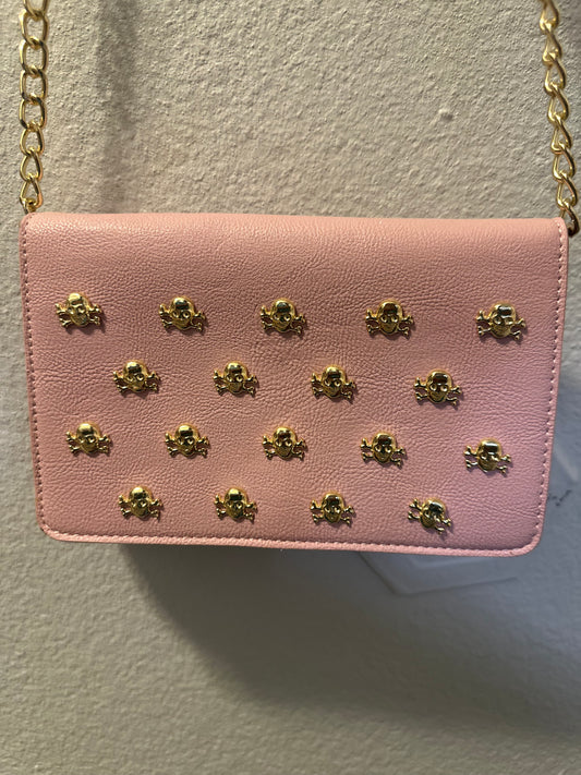 Pink Betsy Johnson Skull Cross Body Bag