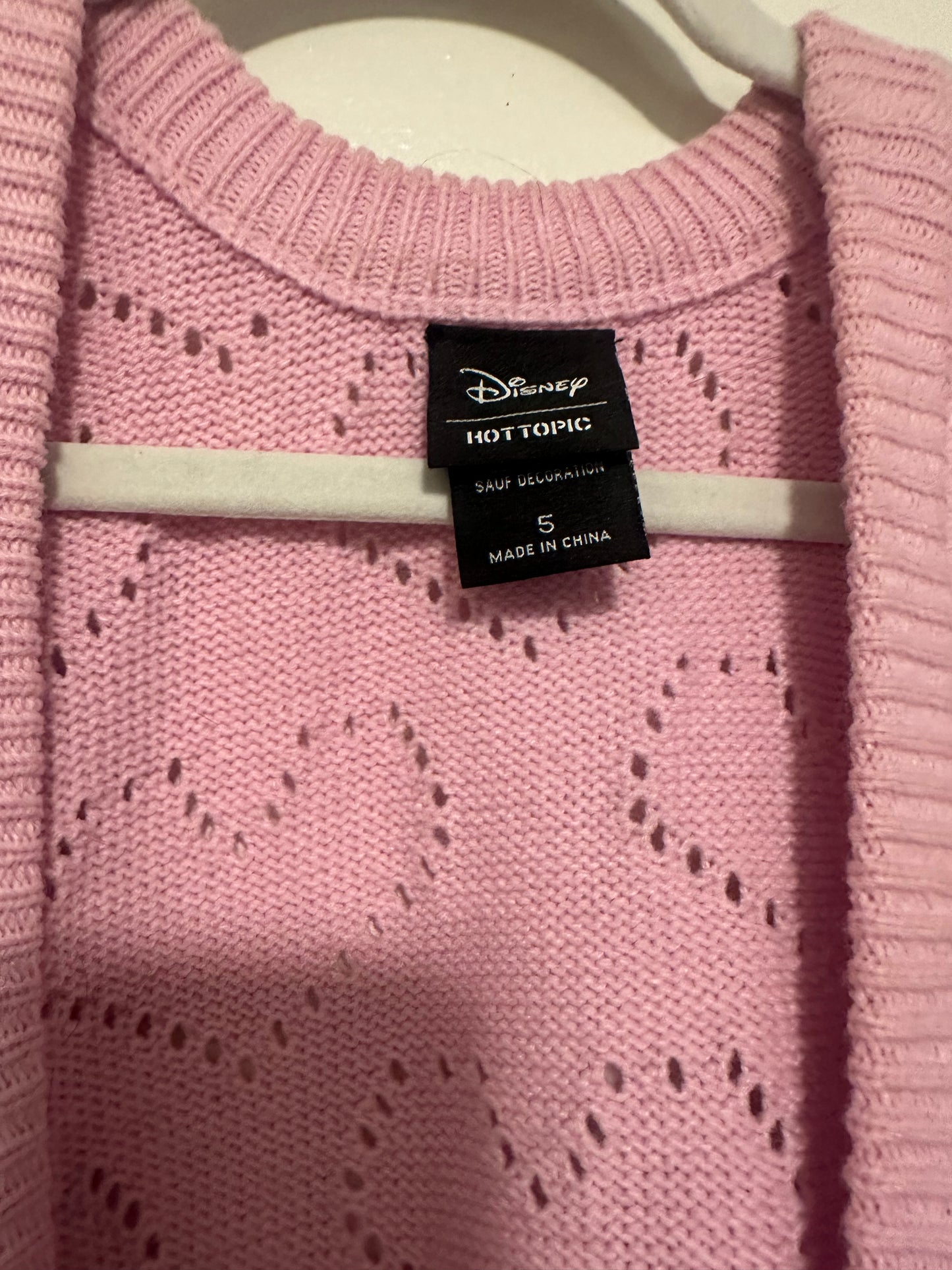 Size 5x (28) Disney The Aristocats Marie heart stitch plus size crop cardigan