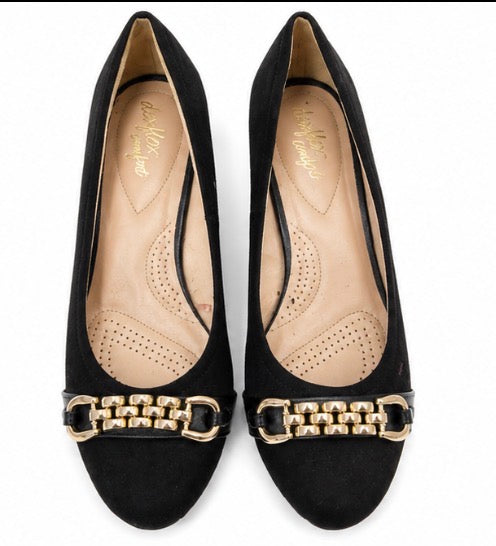 Size 11 Black Suede Wedges