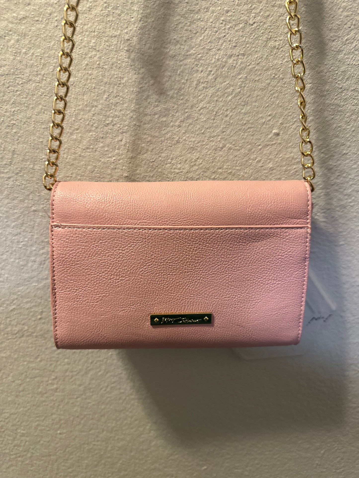 Pink Betsy Johnson Skull Cross Body Bag