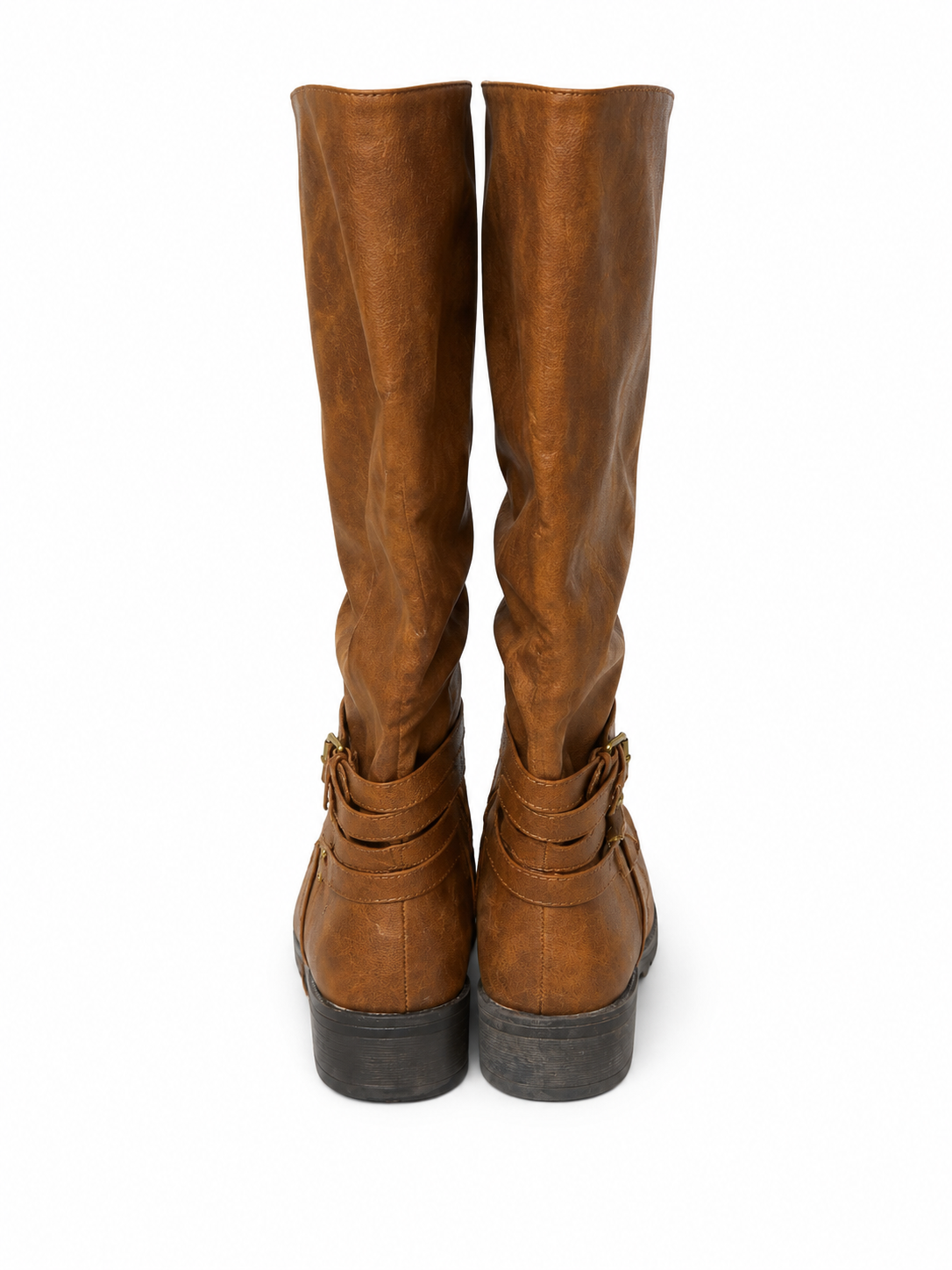 Size 11 wide brown knee-high rider boots