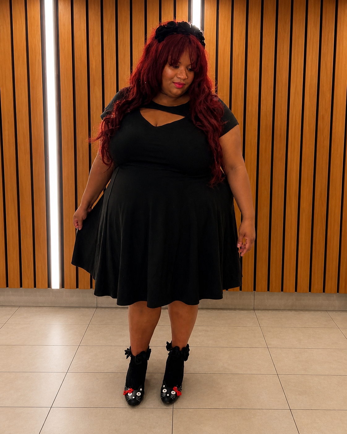 Size 5x (28) Torrid Chest Cut Out Skater Dress