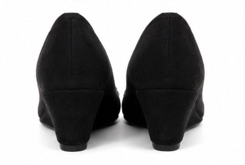 Size 11 Black Suede Wedges