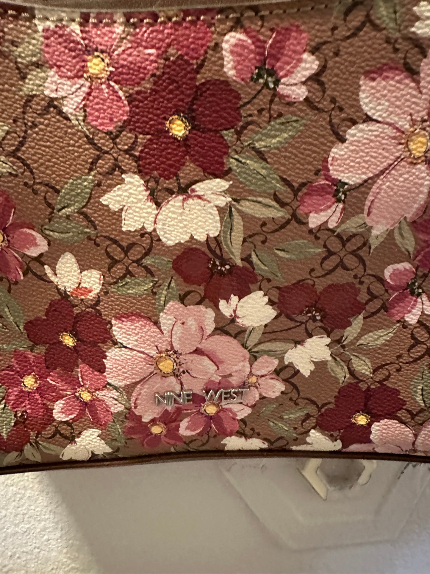 Nine West Green & Floral Cross Body Bag