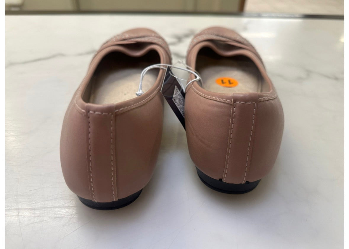 Size 11 pink rhinestone, ballet flats