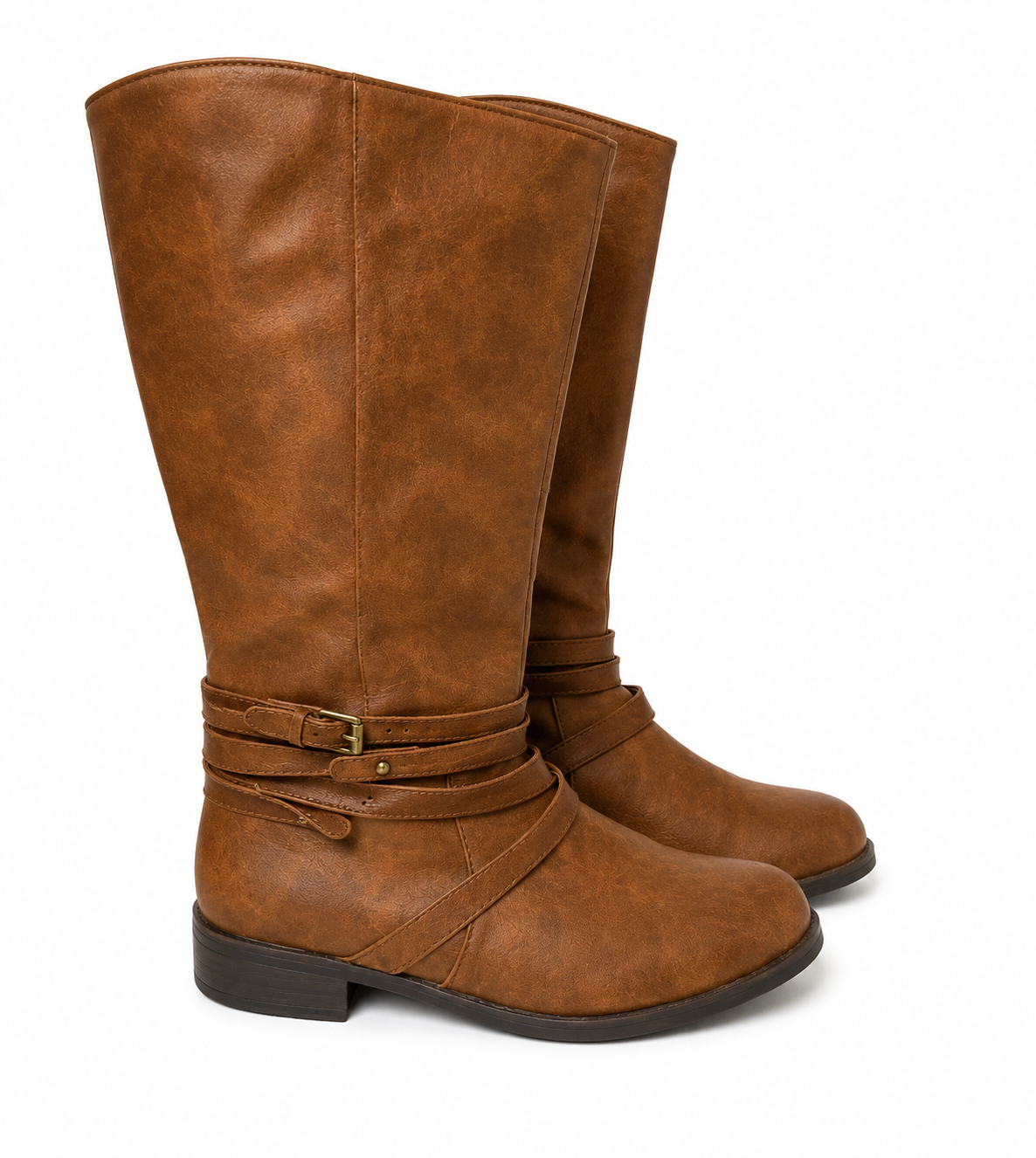 Size 11 wide brown knee-high rider boots