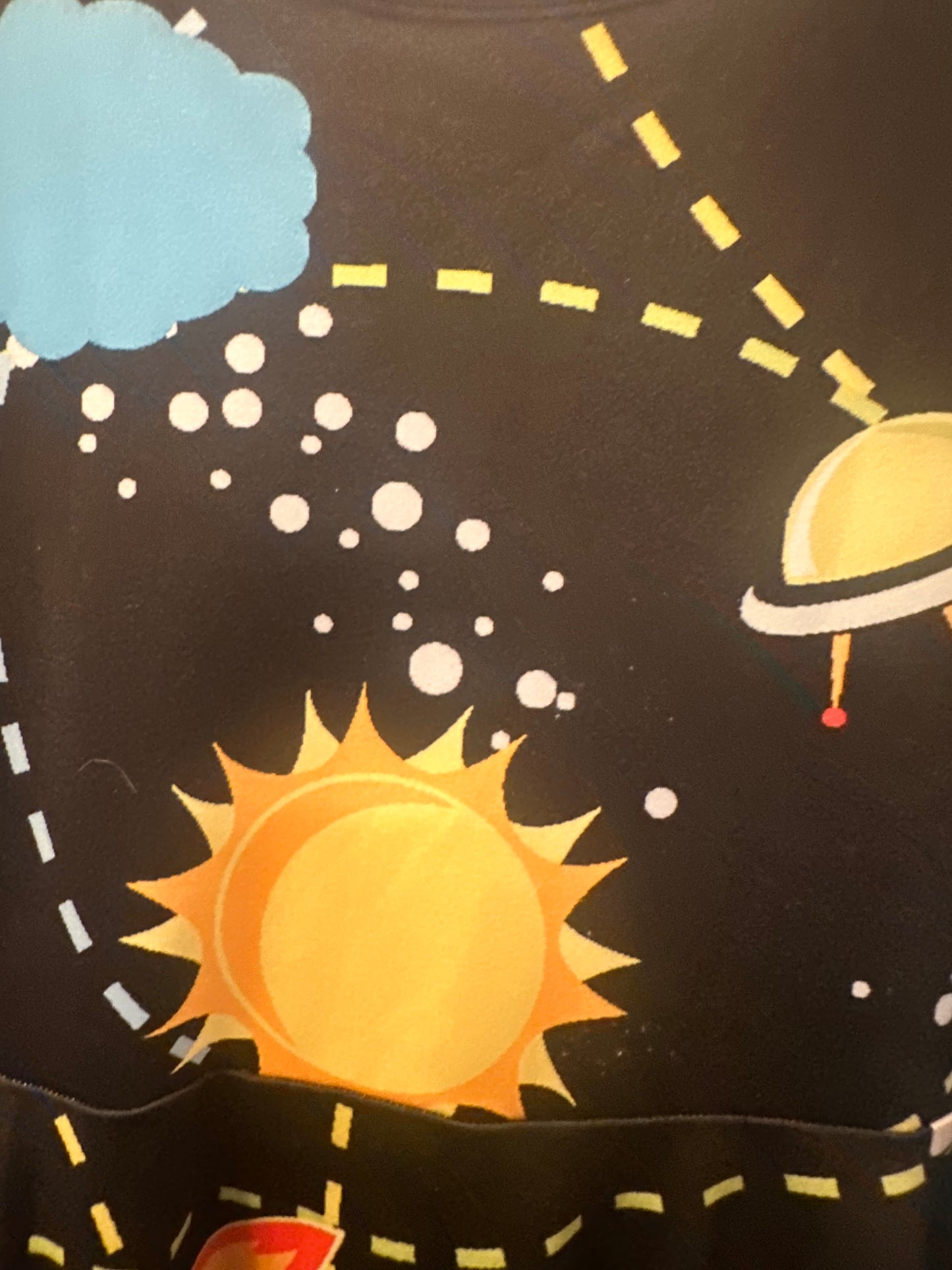 Size 4x (26) CowCow black space print skater dress.