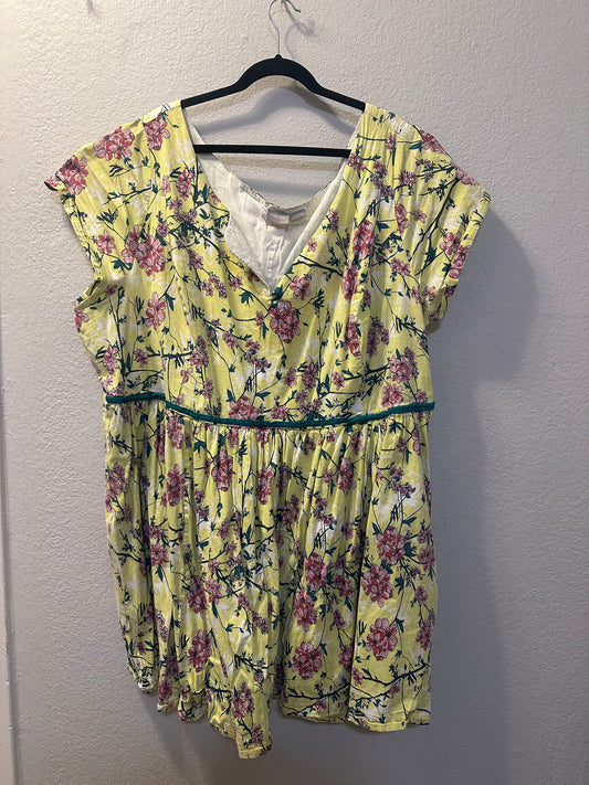 Size 8x (34) Eshakti Yellow Floral Dress