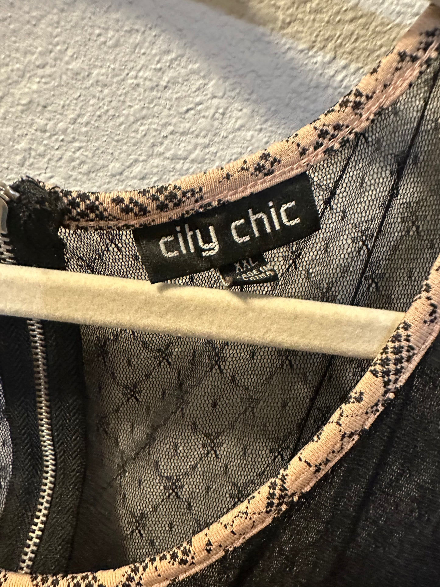 Size equivalent 3x (24) Pink Floral Dress by City Chic