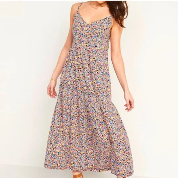 Size 4x (30) Old Navy Floral Cami Maxi Swing Dress