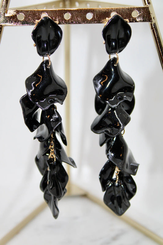 Black Drop Earrings