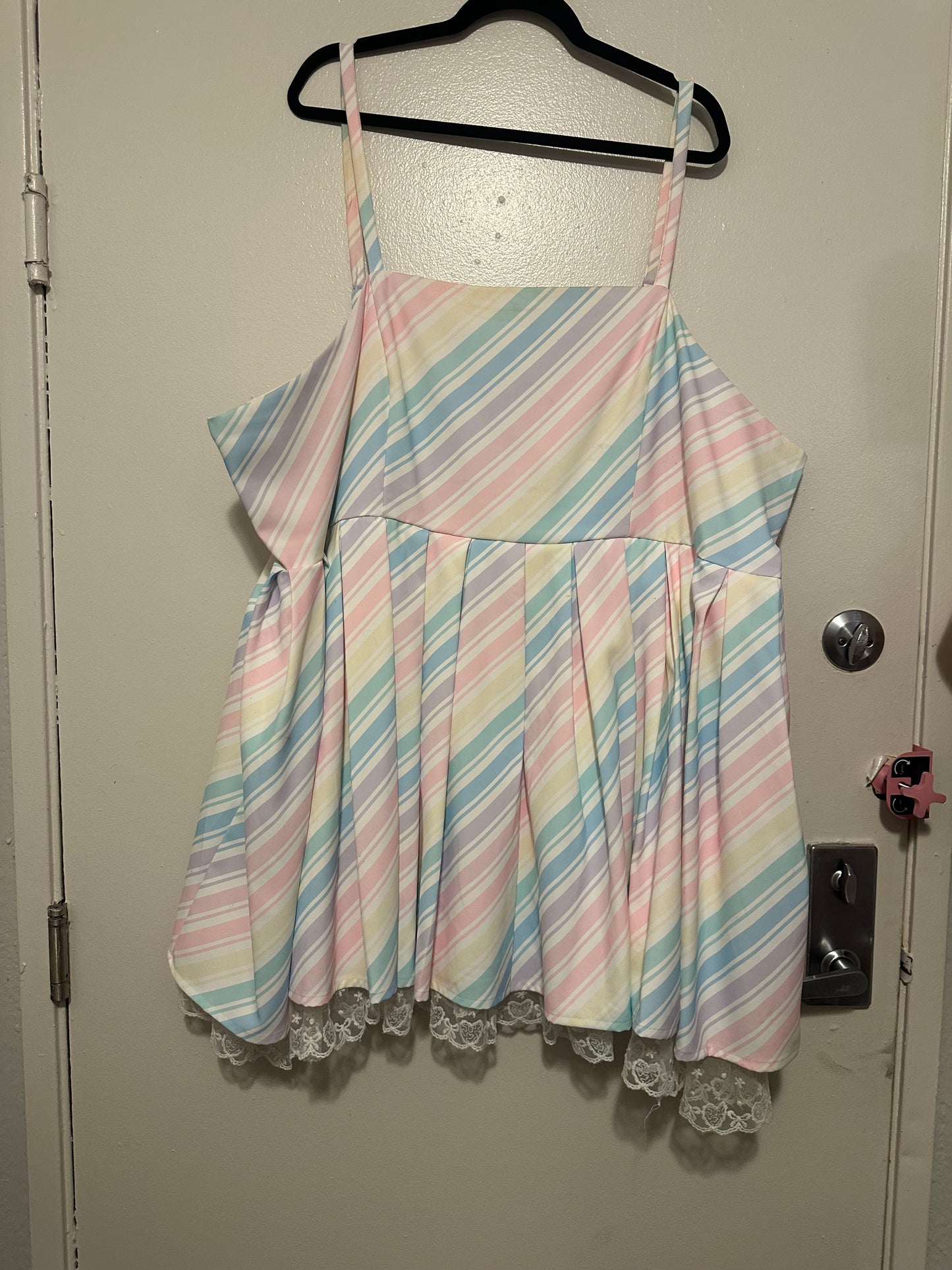 Size 5x My Violet Candy Stripe Party Dress