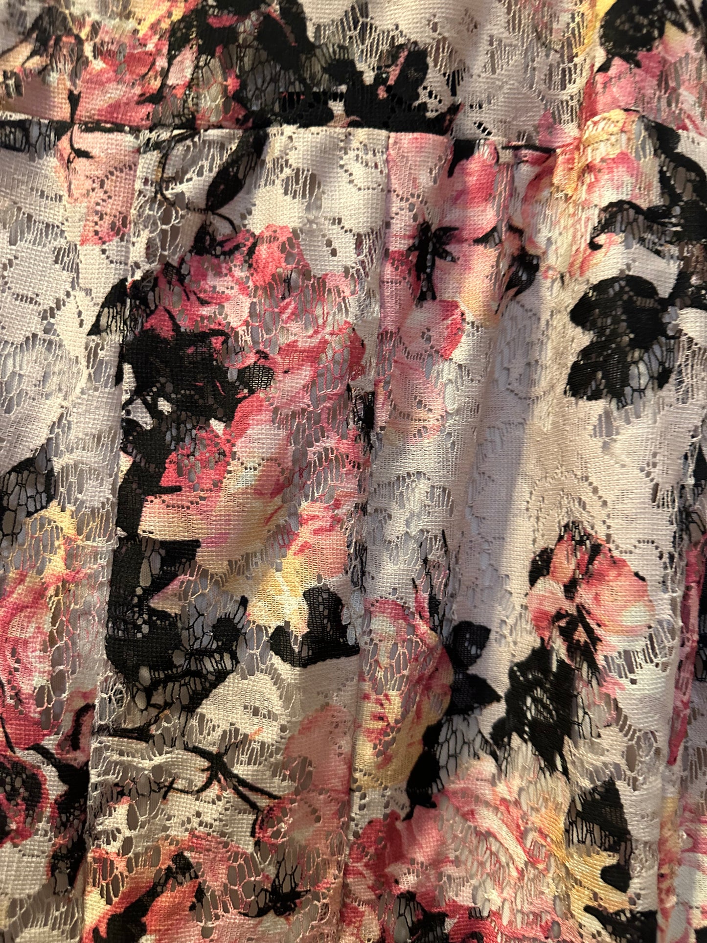 Size 26/28 Lane Bryant Pink Floral Lace Dress