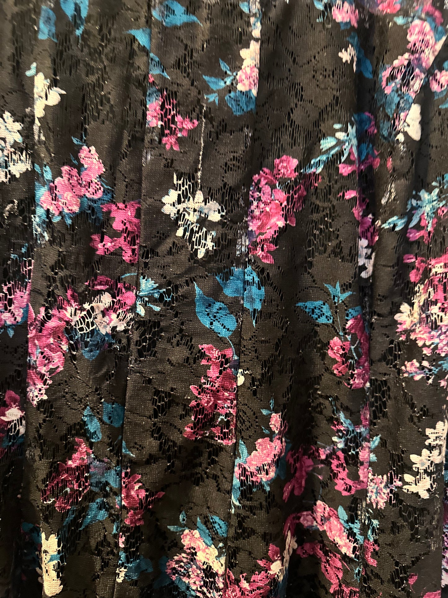 Size 26/28 Lane Bryant Black & Floral Lace Dress