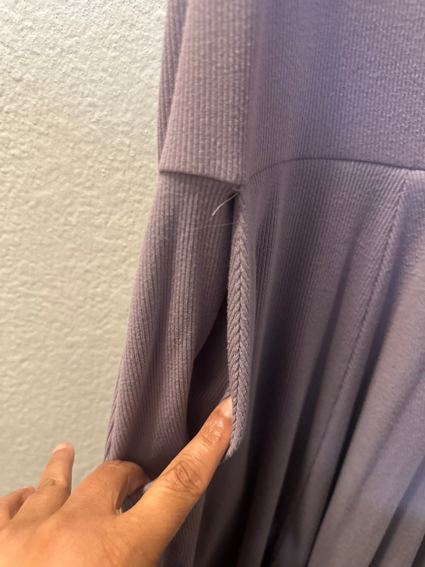 Size 4x (28) Torrid Purple Ribbed Button Down Skater Dress.