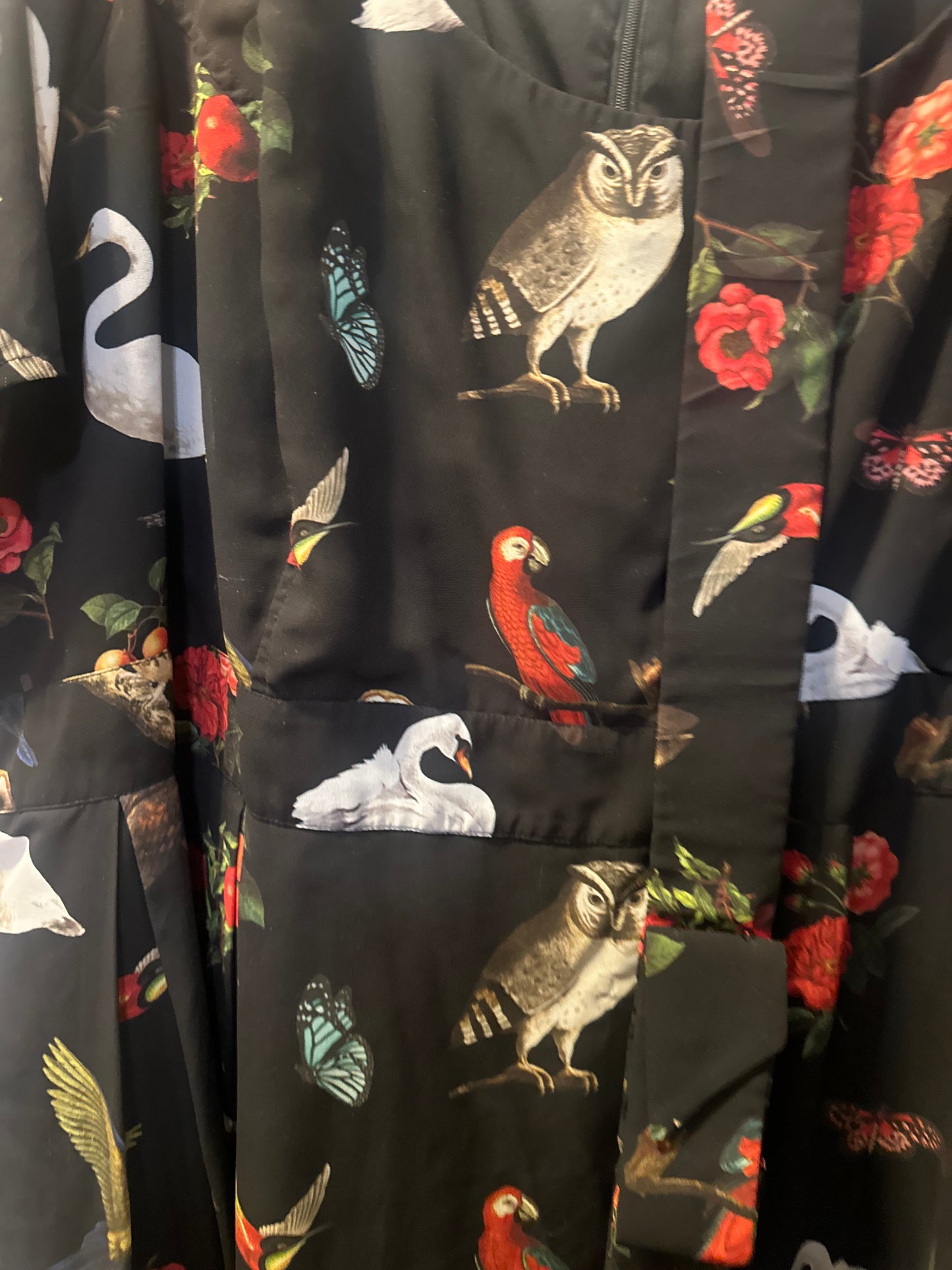 Size 34 (equal to an 8X when being compared to other brand) Custom Designed Bird Dress from eShakti