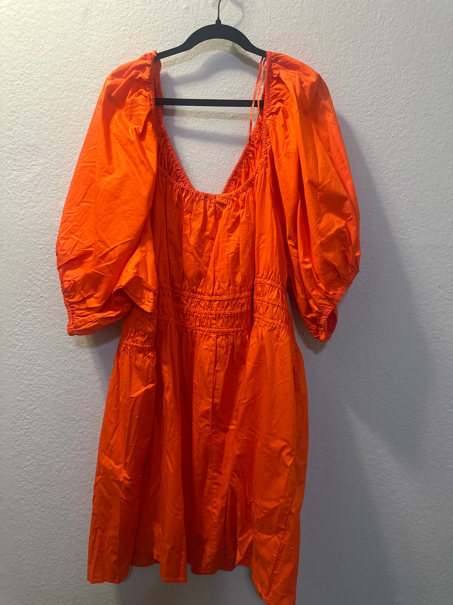Size 4x (30) Old Navy Waist-Defined Puff-Sleeve Mini Dress