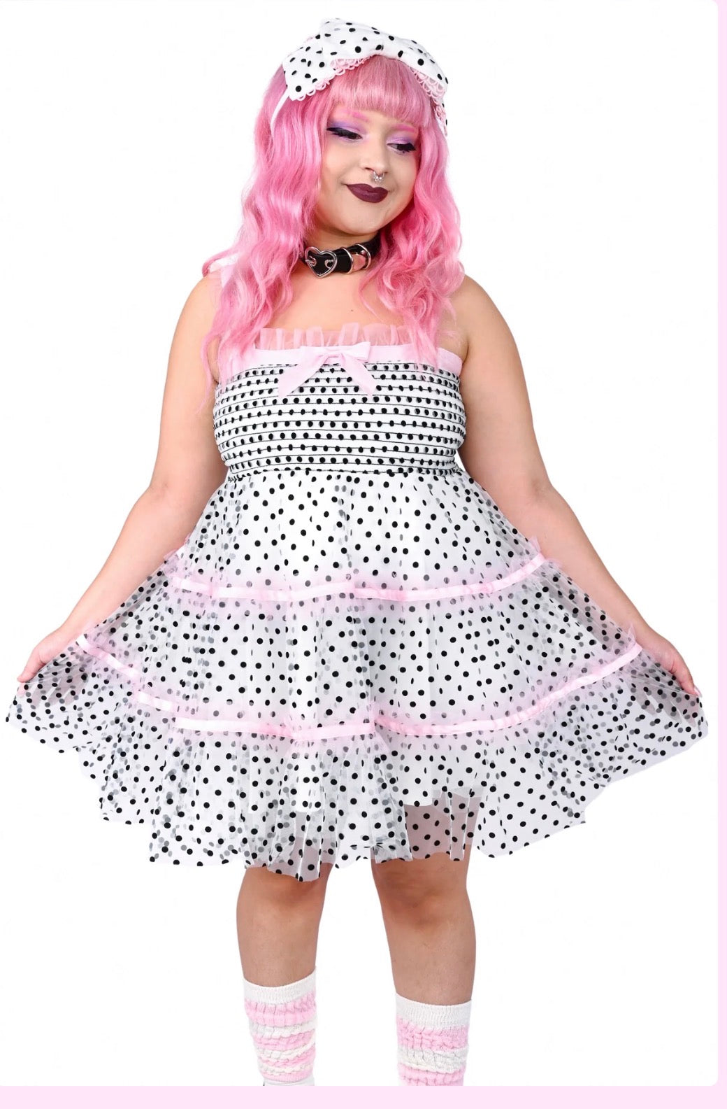 Size 5x Zoe Party Dress in Polka Dot from My Violet
