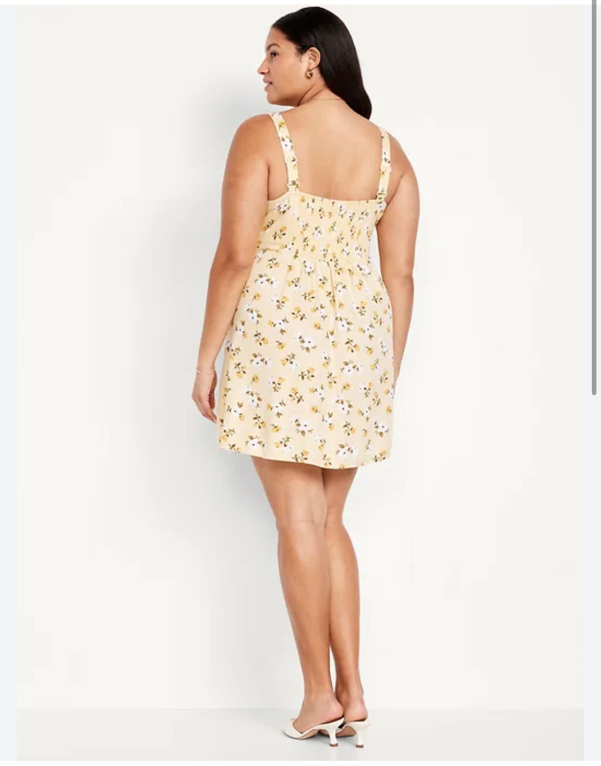 Size 4x (30) Old Navy Yellow Floral Fit & Flare Dress