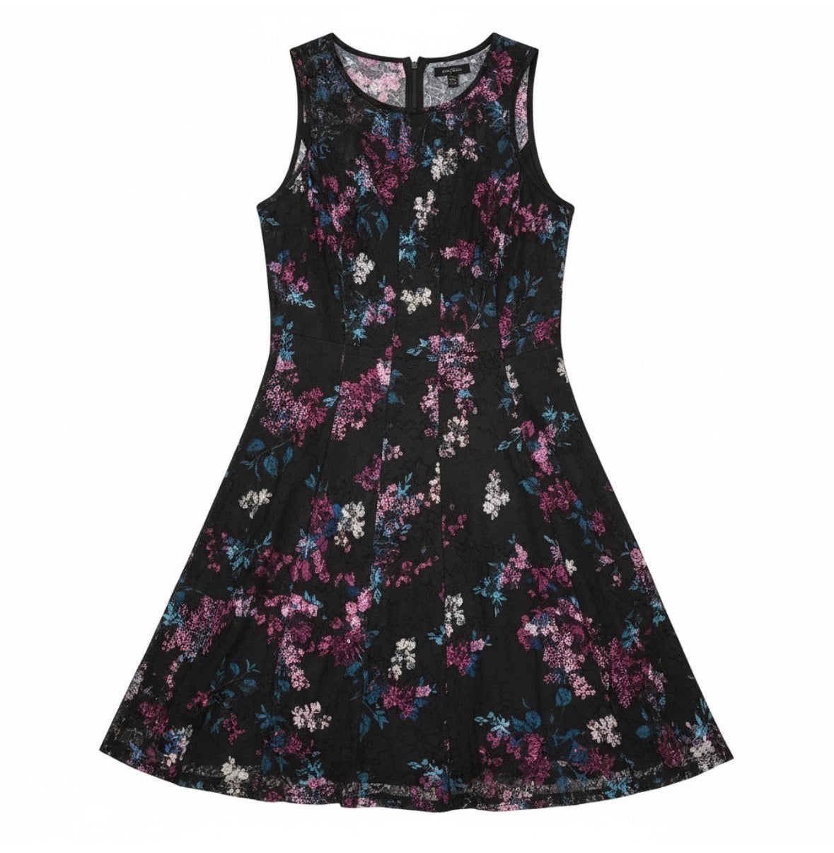 Size 26/28 Lane Bryant Black & Floral Lace Dress