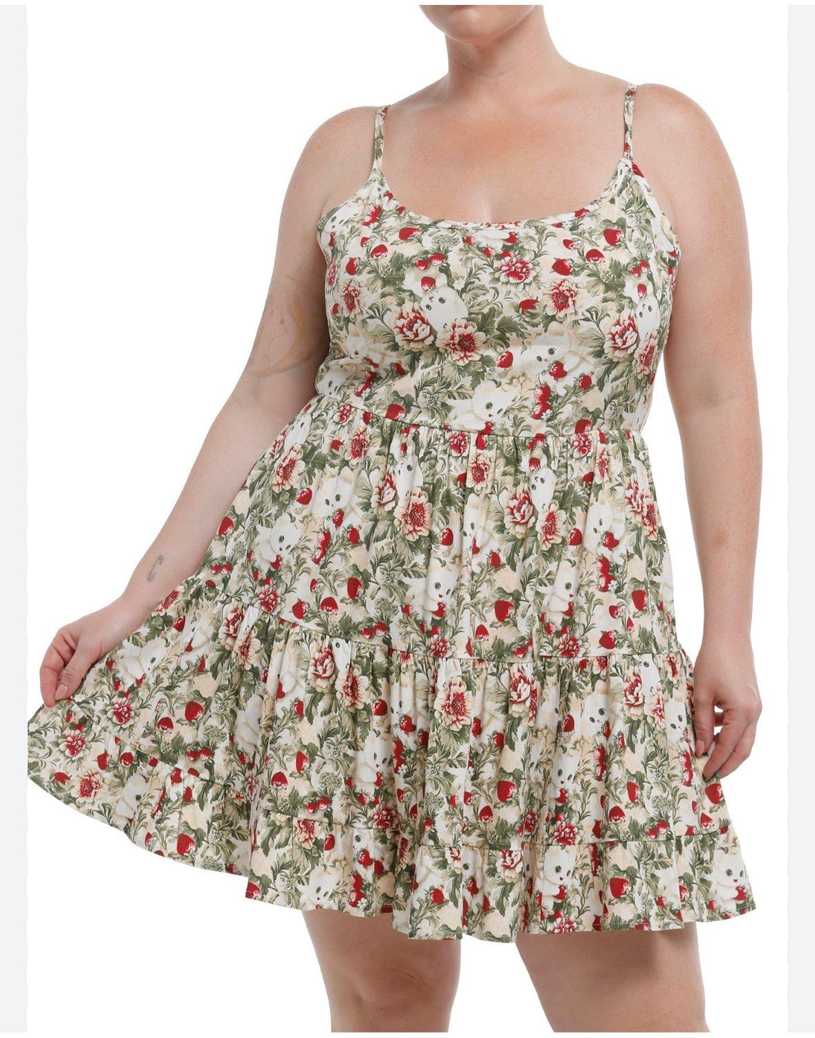 Size 5x (28) Thorn & Fabel Strawberry Kitten Dress
