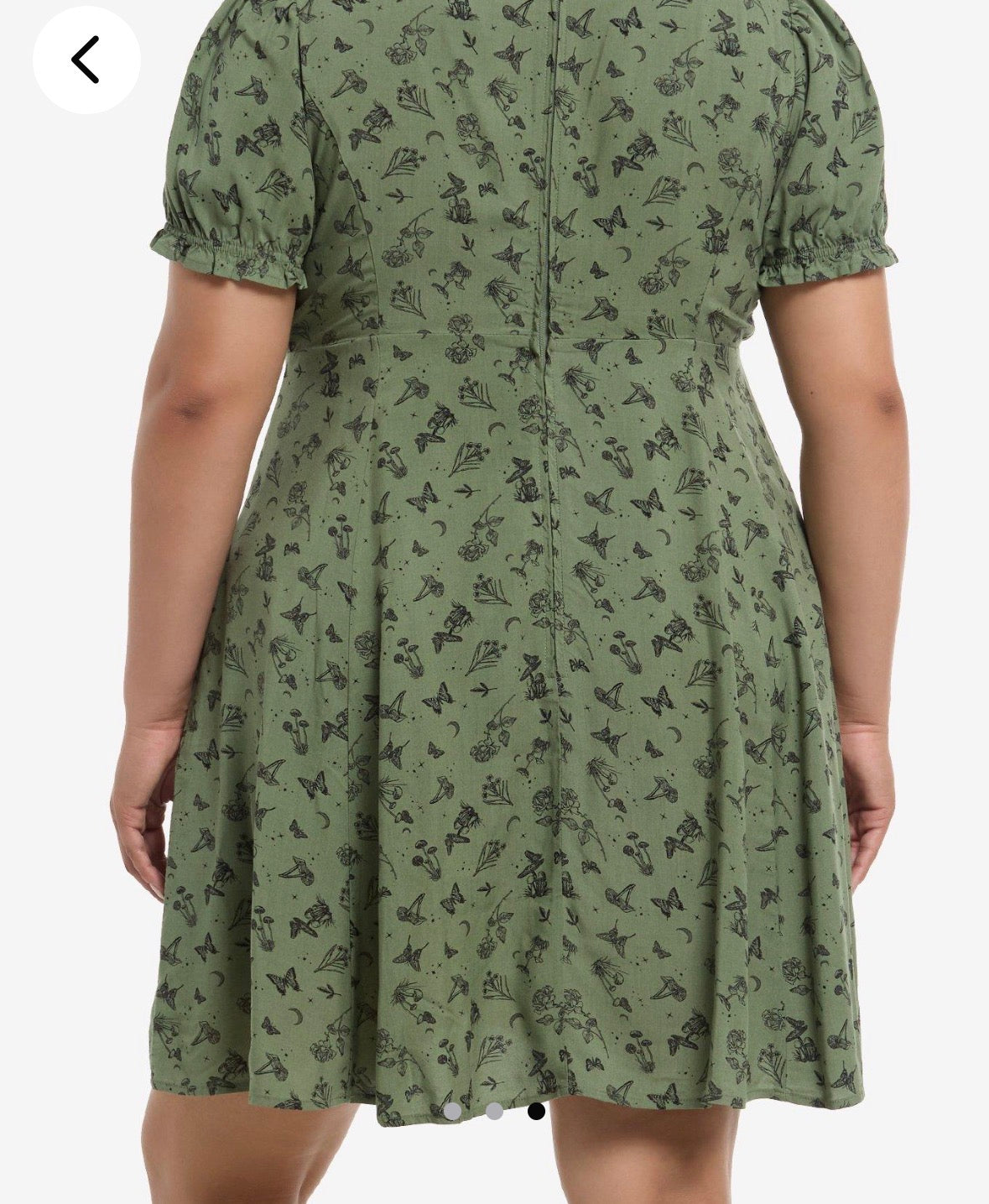 Size 5x Hot Topic Thorn & Fable Mushrooms & Butterflies Green Baby Doll Dress
