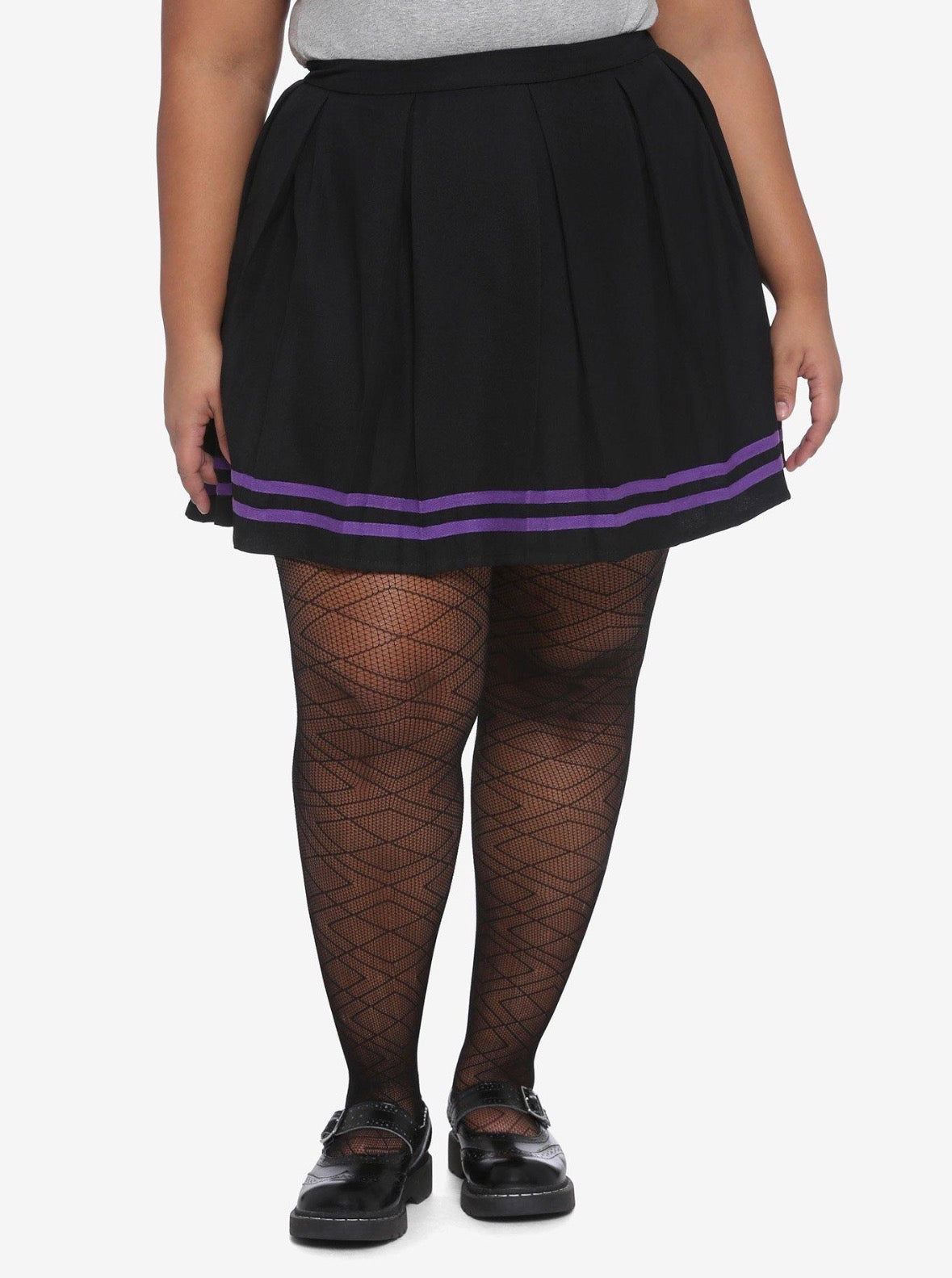 Size 5x (28) Black & Purple Cheer Skirt Plus