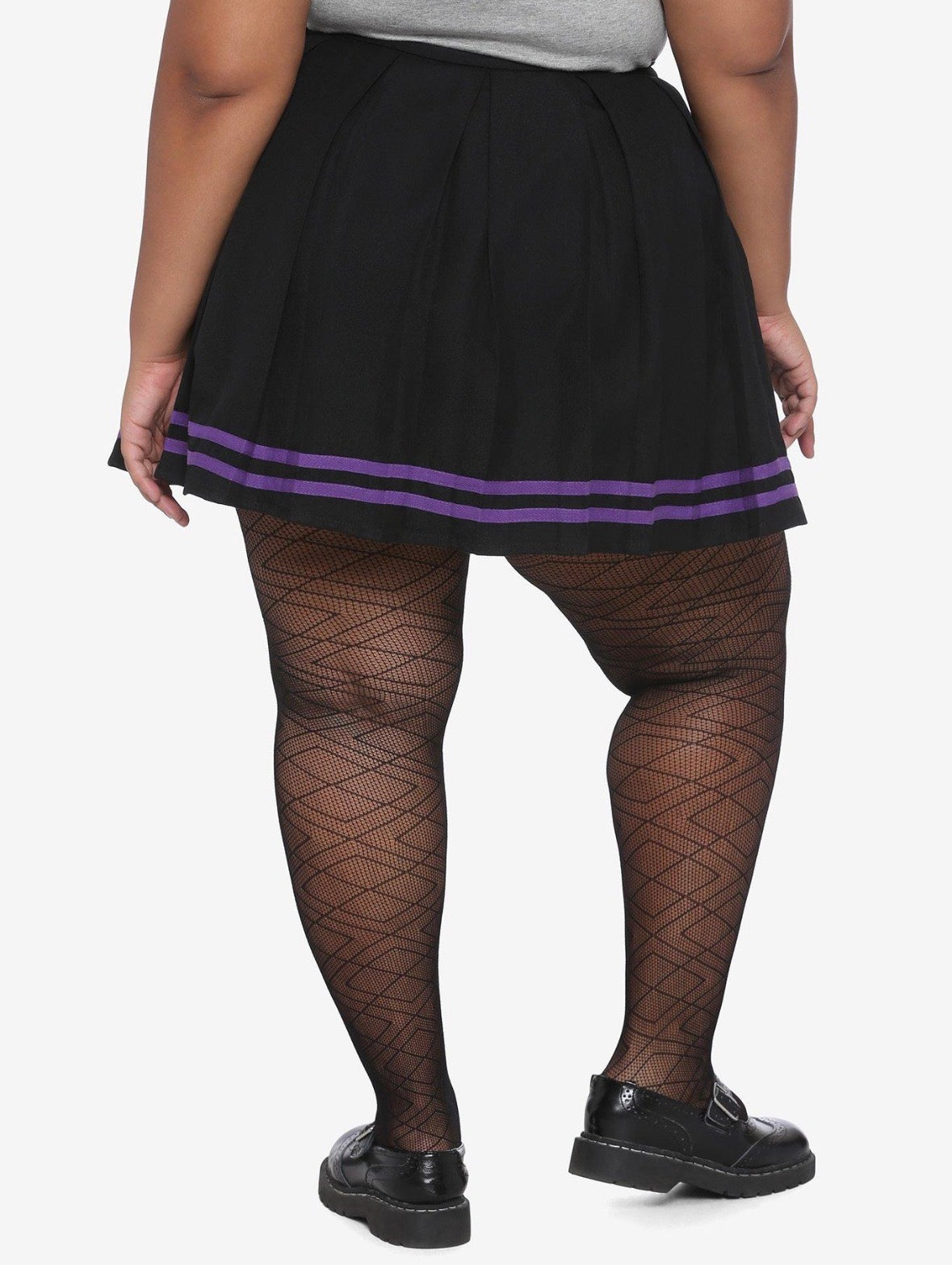 Size 5x (28) Black & Purple Cheer Skirt Plus