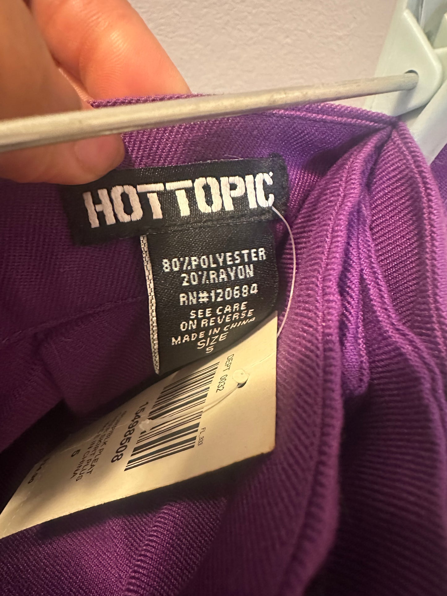 Size 5x (28) Hot Topic Purple & Black Cheer Skirt Plus Size