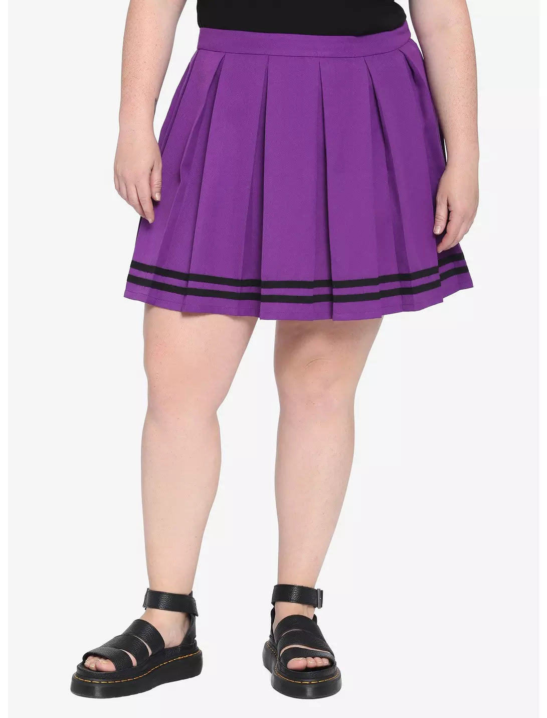 Size 5x (28) Hot Topic Purple & Black Cheer Skirt Plus Size