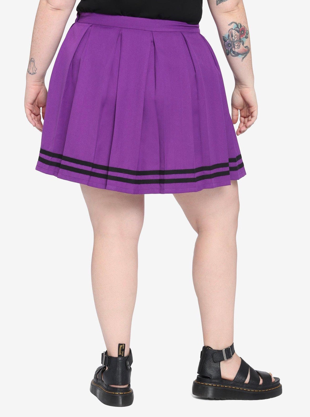 Size 5x (28) Hot Topic Purple & Black Cheer Skirt Plus Size