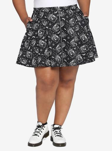 Size 5x (28) Hot Topic Goth Milk O-Ring Skater Skirt