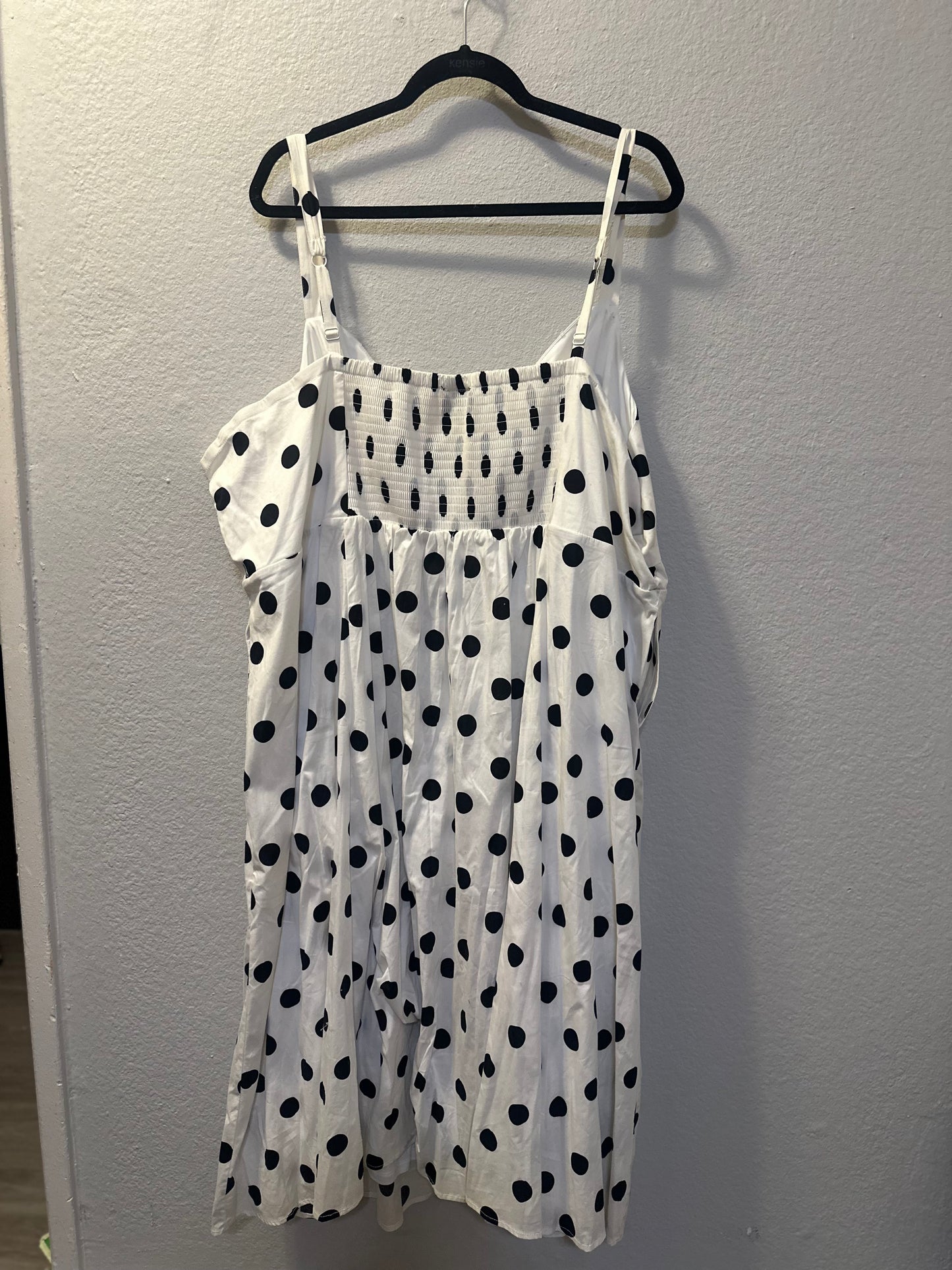 Size 6x (30) Torrid Black And White Polka Dot Midi Dress