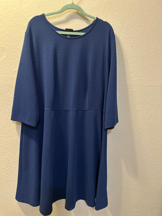 Size 4x (26) Navy Blue 3/4 length sleeve sweater dress