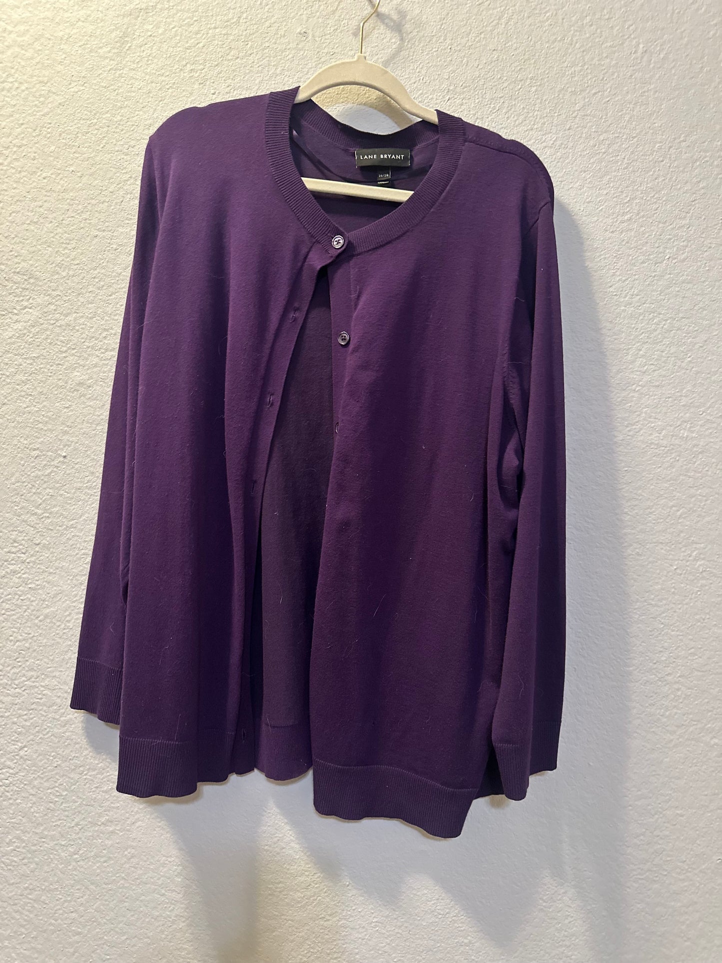 Size 4x/5x (26/28) Lane Bryant Purple Cardigan