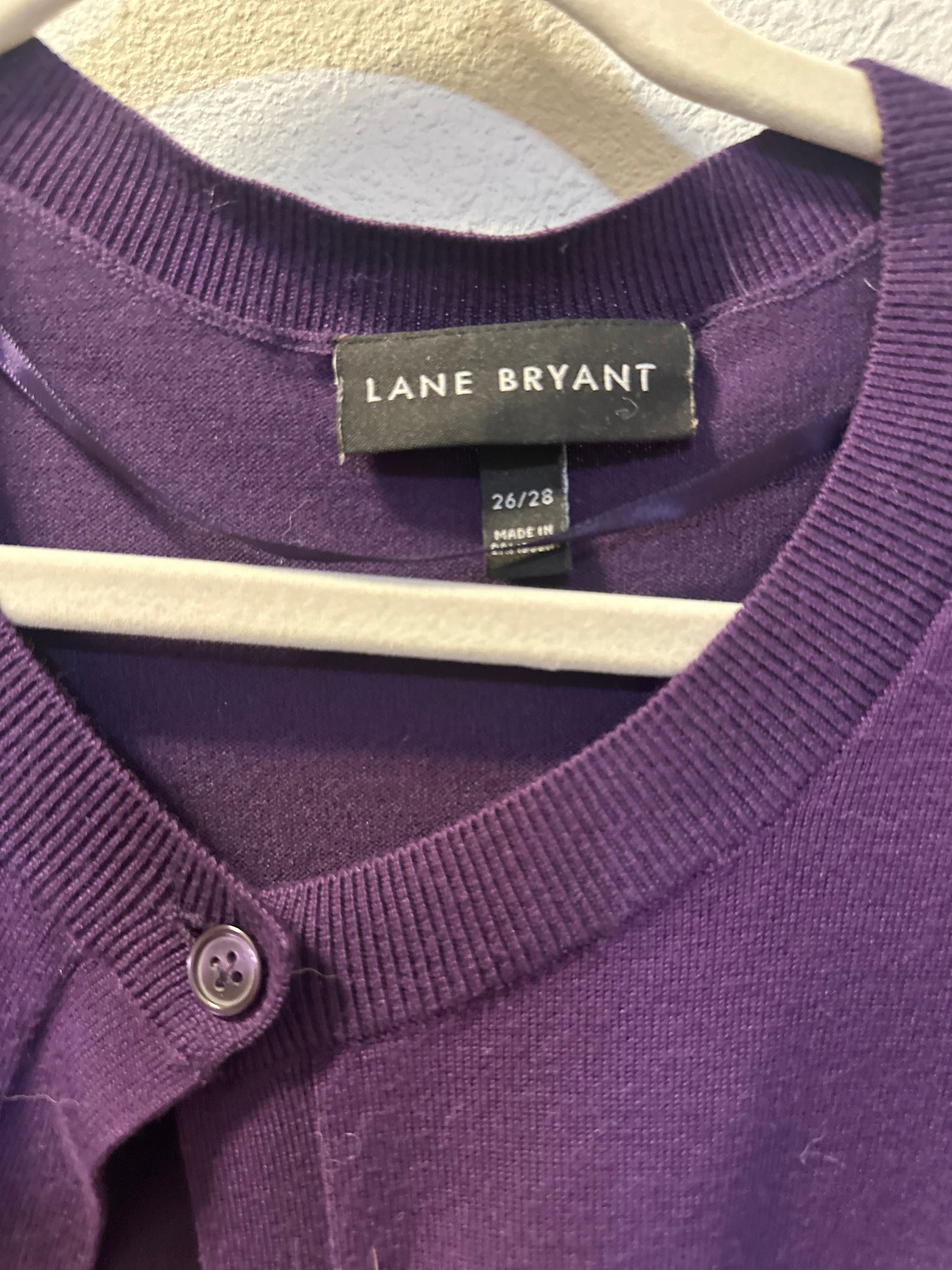 Size 4x/5x (26/28) Lane Bryant Purple Cardigan