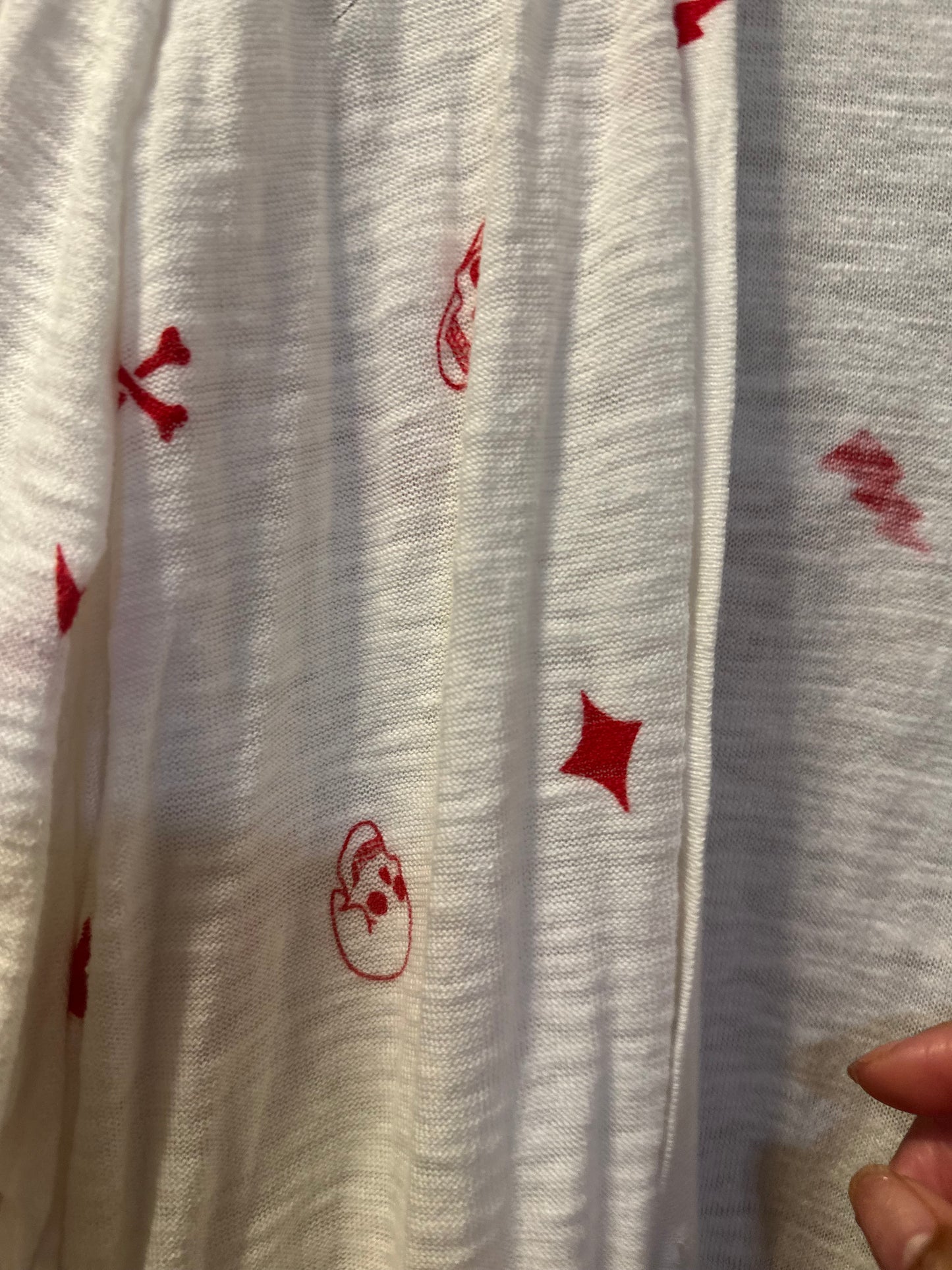 Size 6x (30) Torrid White & Red Skull Cardigan