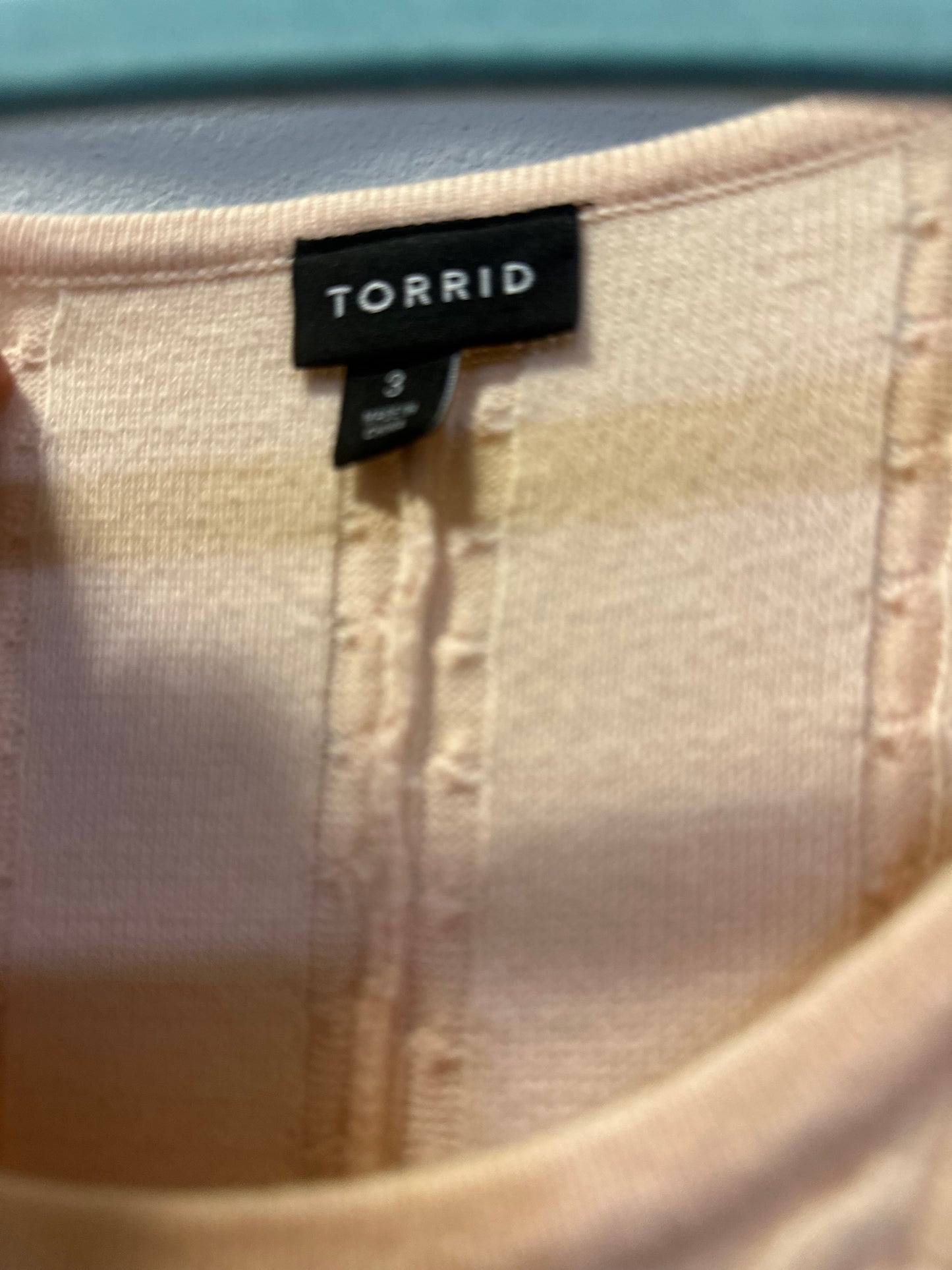 Size 3x (24) Torrid Light Pink Cable Knit Sweater Dress