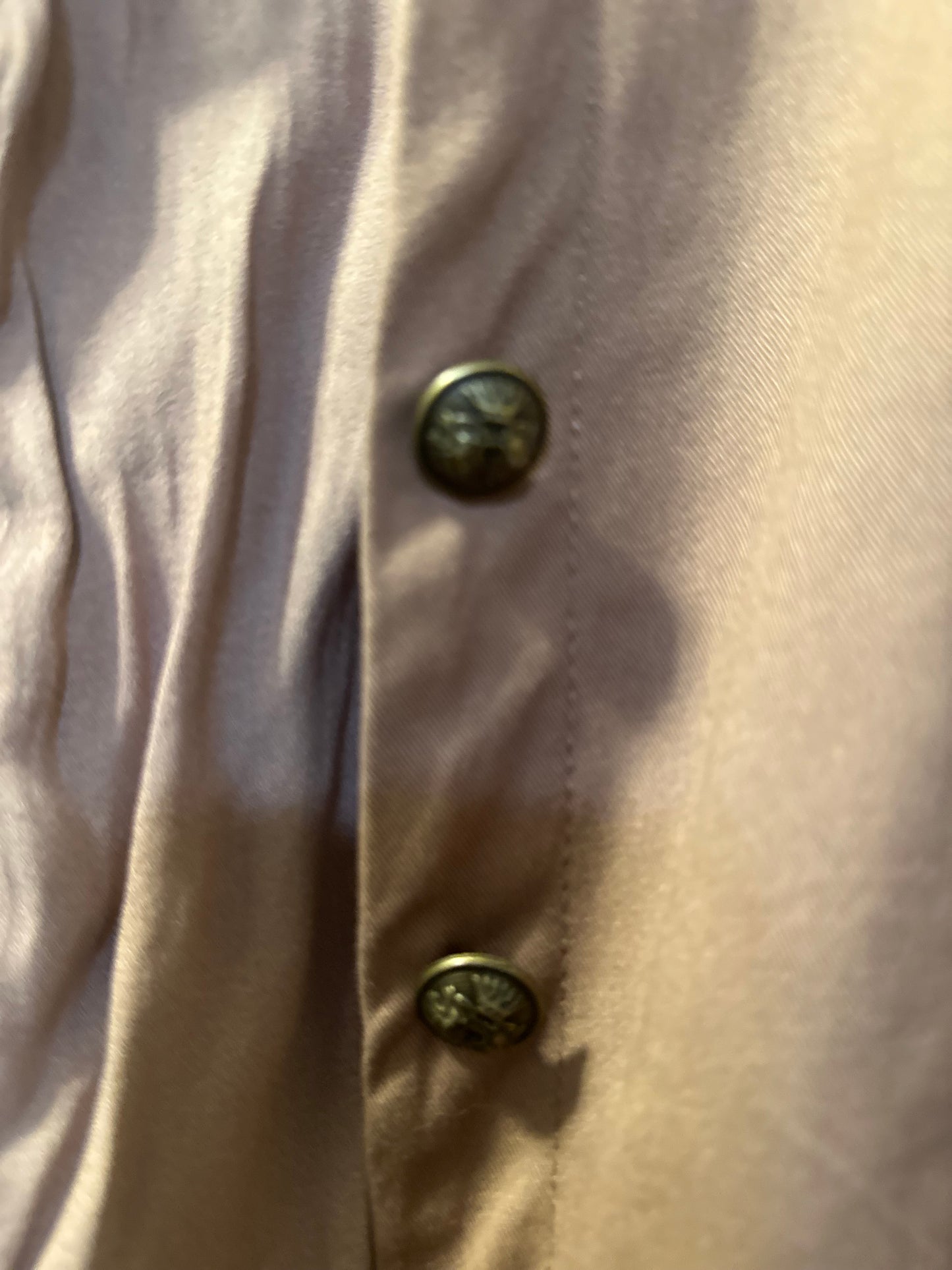 Size 4x (26) Torrid Women's Brown Twill Georgette Peplum Jacket Military Sleeves