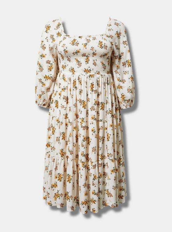 Size 4x (26) Torrid midi gauze floral dress