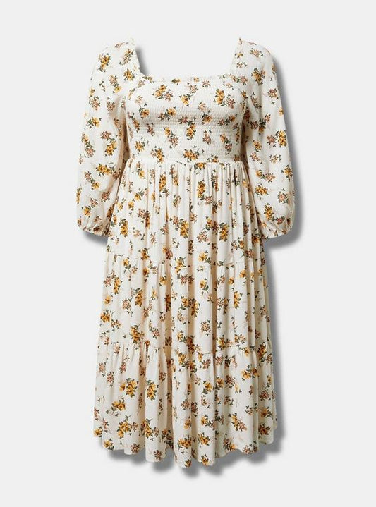 Size 4x (26) Torrid midi gauze floral dress