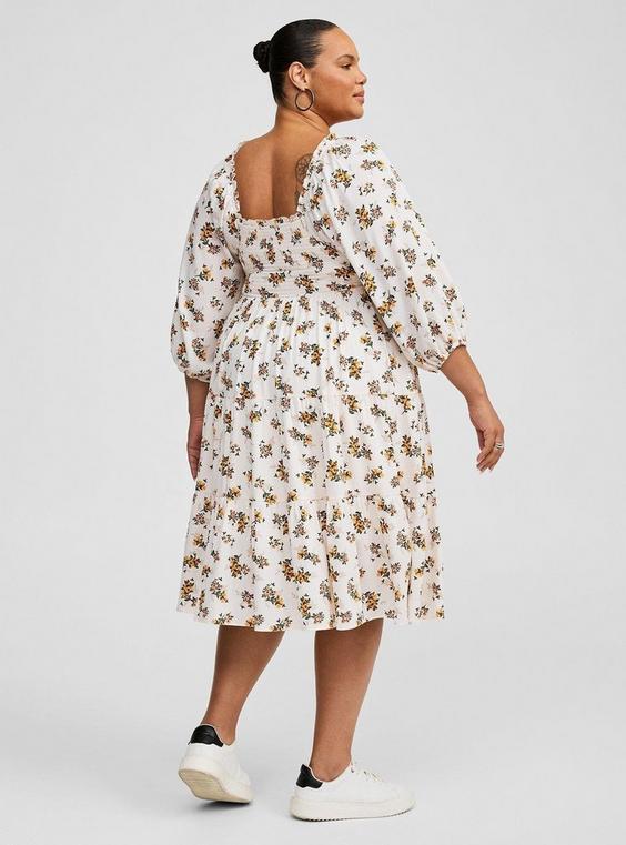 Size 4x (26) Torrid midi gauze floral dress